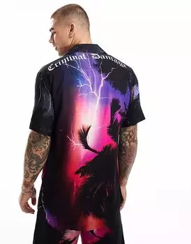 Рубашка с принтом молнии Criminal Damage в цвете «мульти»