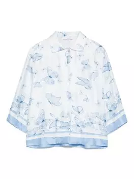 Рубашка с принтом Monnalisa, синий