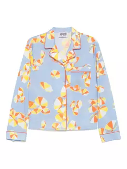 Рубашка с принтом MOSCHINO JEANS, синий