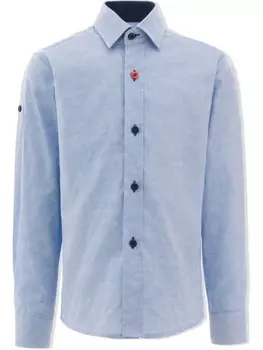 Рубашка с принтом Moustache, синий