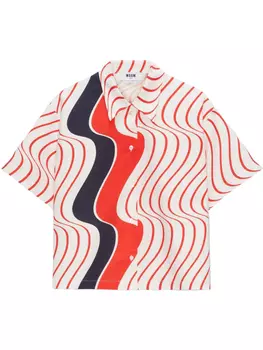 Рубашка с принтом MSGM, белый