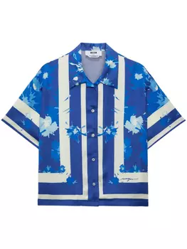Рубашка с принтом MSGM, синий