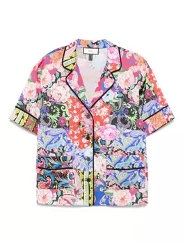 Рубашка с принтом NISSA, черный