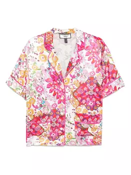 Рубашка с принтом NISSA, розовый