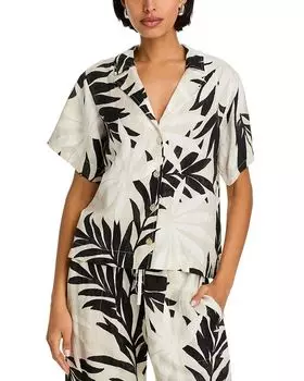 Рубашка с принтом пальмы Bella Dahl, белый