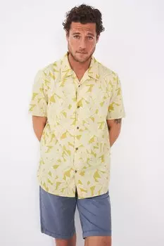 Рубашка с принтом пальмы White Stuff, желтый