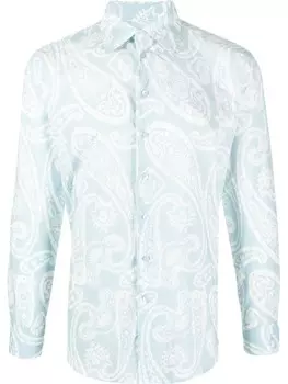 Рубашка с принтом пейсли ETRO, синий