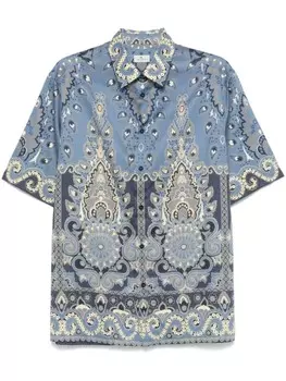 Рубашка с принтом пейсли ETRO, синий