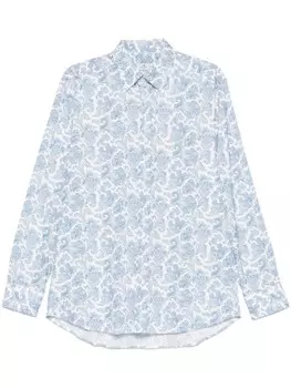 Рубашка с принтом пейсли ETRO, синий