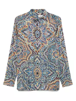 Рубашка с принтом пейсли ETRO, синий