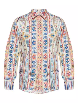 Рубашка с принтом пейсли ETRO, синий