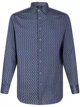 Рубашка с принтом пейсли ETRO, синий