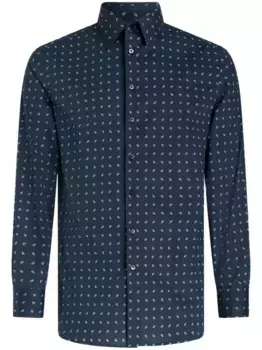 Рубашка с принтом пейсли ETRO, синий