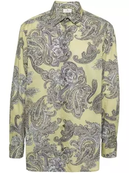 Рубашка с принтом пейсли ETRO, зеленый