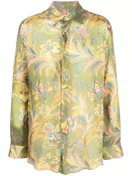 Рубашка с принтом пейсли ETRO, зеленый