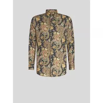 РУБАШКА С ПРИНТОМ ПЕЙСЛИ ETRO, зеленый