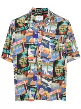 Рубашка с принтом Postal Card RHUDE, синий