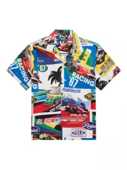 Рубашка с принтом Prix Poster POLO RALPH LAUREN, белый