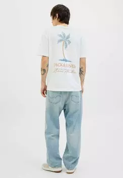 Рубашка с принтом RCKEN RUNDHALSAUSSCHNITT Jack & Jones, белый