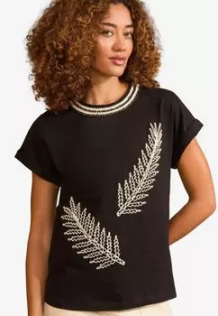 Рубашка с принтом REGULAR FIT. Love & Roses, черный