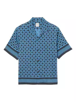 Рубашка с принтом SANDRO, синий