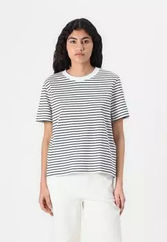 Рубашка с принтом SLFESSENTIAL STRIPED NOOS Selected Femme, хаки