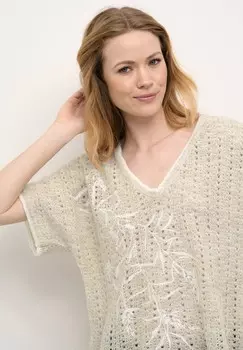 Рубашка с принтом SOLVA Cream, бежевый