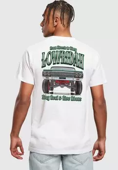 Рубашка с принтом STAY REAL RISE ABOVE TEE Mister Tee, белый