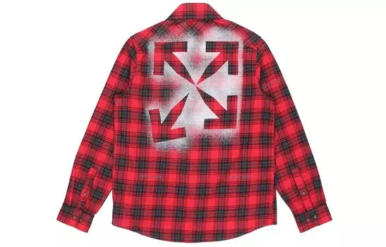 Рубашка с принтом стрелок Off-White, красный