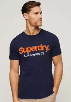 Рубашка с принтом Superdry "SD-CORE LOGO CLASSIC WASHED TEE", синий