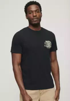 Рубашка с принтом Superdry "SD-RETRO ROCKER GRAPHIC T SHIRT", черный
