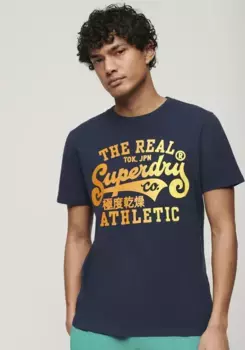Рубашка с принтом Superdry "SD-REWORKED CLASSICS GRAPHIC TEE", синий