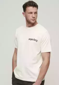 Рубашка с принтом Superdry "SD-TATTOO GRAPHIC LOOSE T SHIRT", кремовый