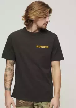 Рубашка с принтом Superdry "SD-TATTOO GRAPHIC LOOSE T SHIRT", черный