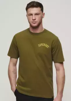 Рубашка с принтом Superdry "SD-TATTOO GRAPHIC LOOSE T SHIRT", зеленый