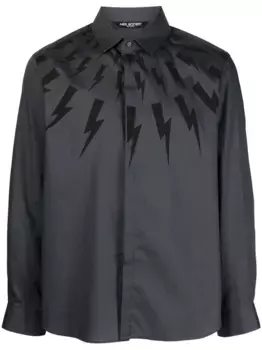 Рубашка с принтом Thunderbolt Neil Barrett, серый