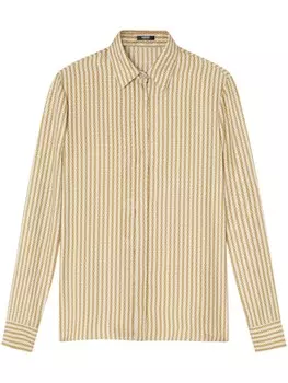 Рубашка с принтом Versace, нейтральный цвет