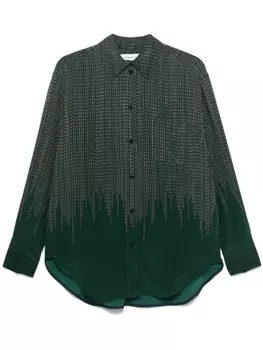 Рубашка с принтом Victoria Beckham, зеленый
