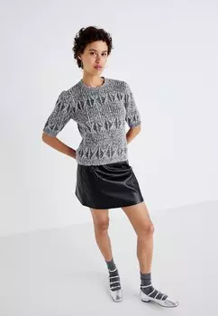 Рубашка с принтом VMELIO ONECK Vero Moda, темно-серый
