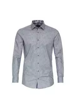 Рубашка с принтом в деловом стиле облегающая фигуру Venti, зеленый