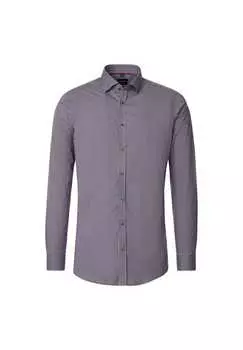 Рубашка с принтом в деловом стиле облегающая фигуру Venti, красный