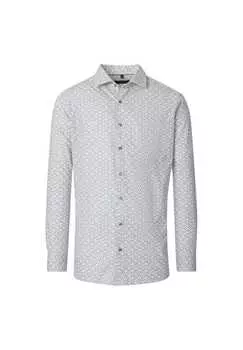 Рубашка с принтом в деловом стиле удобная посадка Casamoda, зеленый