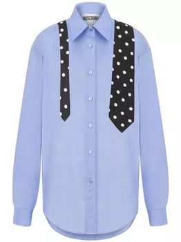 Рубашка с принтом в виде галстука Moschino, синий