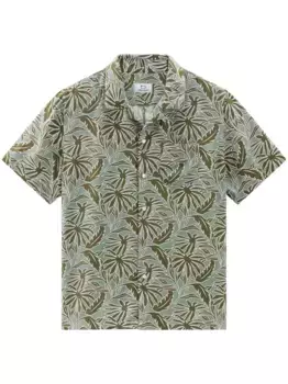 Рубашка с принтом WOOLRICH, зеленый