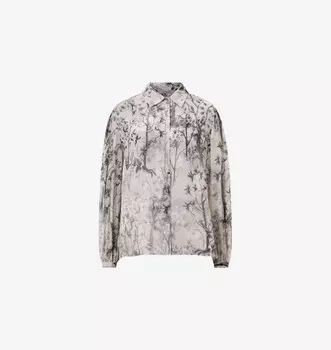 Рубашка с принтом воротника Allsaints, экрю