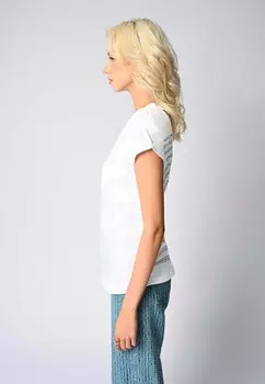 Рубашка с принтом YOU GO GIRL VINTAGE ROLL UP Mira Paris, белый