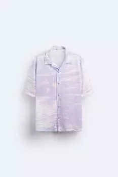 Рубашка с принтом Zara, лиловый