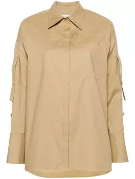 Рубашка с присборенными рукавами 3.1 Phillip Lim, бежевый