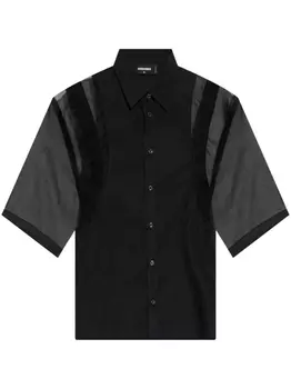 Рубашка с прозрачными рукавами DSQUARED2, черный