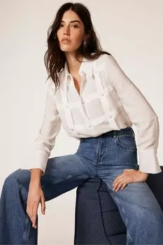 Рубашка с пуговицами Mint Velvet, белый